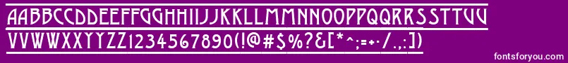 AModernodcfr Font – White Fonts on Purple Background
