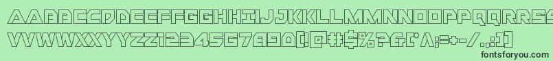 Libertyislandout Font – Black Fonts on Green Background