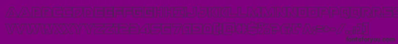 Libertyislandout-Schriftart – Schwarze Schriften auf violettem Hintergrund
