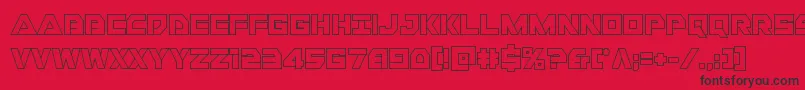 Libertyislandout Font – Black Fonts on Red Background