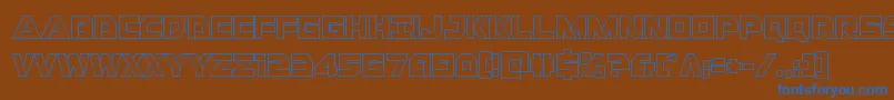 Шрифт Libertyislandout – синие шрифты на коричневом фоне