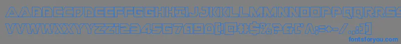 Libertyislandout Font – Blue Fonts on Gray Background