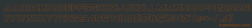 Libertyislandout-fontti – ruskeat fontit mustalla taustalla