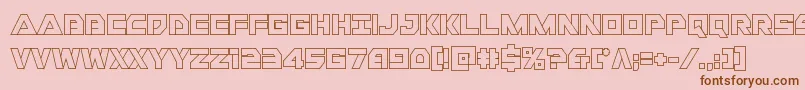 Libertyislandout-fontti – ruskeat fontit vaaleanpunaisella taustalla