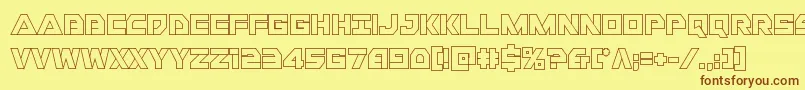Libertyislandout-fontti – ruskeat fontit keltaisella taustalla