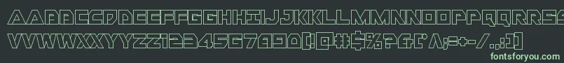 Libertyislandout Font – Green Fonts on Black Background