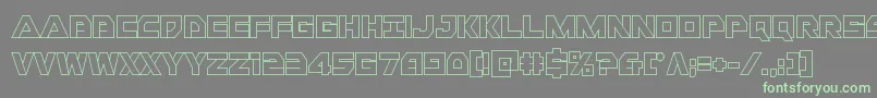 Шрифт Libertyislandout – зелёные шрифты на сером фоне