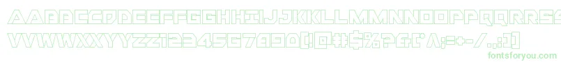 Libertyislandout-Schriftart – Grüne Schriften auf weißem Hintergrund