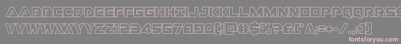 Шрифт Libertyislandout – розовые шрифты на сером фоне