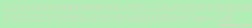 Libertyislandout-fontti – vaaleanpunaiset fontit vihreällä taustalla
