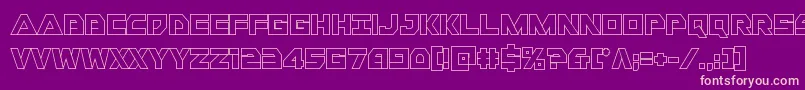 Libertyislandout Font – Pink Fonts on Purple Background