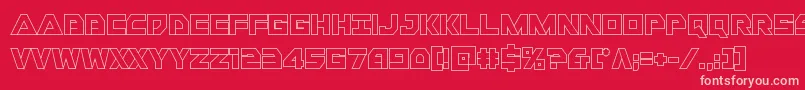 フォントLibertyislandout – 赤い背景にピンクのフォント