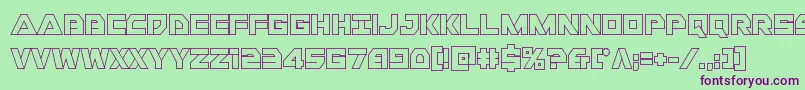 Libertyislandout Font – Purple Fonts on Green Background