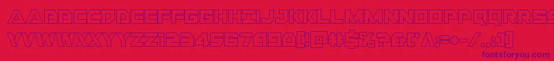 Libertyislandout Font – Purple Fonts on Red Background