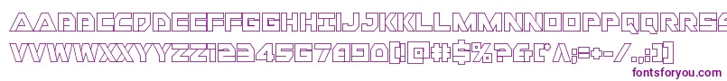 Libertyislandout-Schriftart – Violette Schriften auf weißem Hintergrund