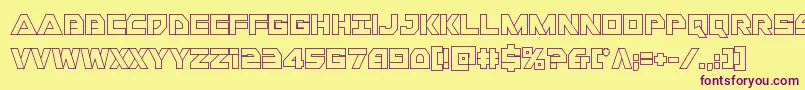 Шрифт Libertyislandout – фиолетовые шрифты на жёлтом фоне