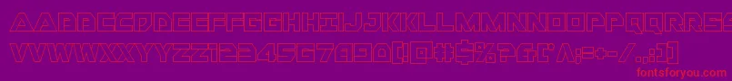 Шрифт Libertyislandout – красные шрифты на фиолетовом фоне