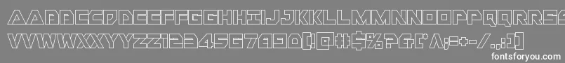 Libertyislandout-fontti – valkoiset fontit harmaalla taustalla