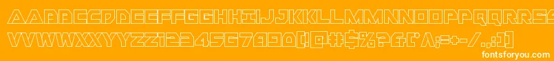 Libertyislandout Font – White Fonts on Orange Background