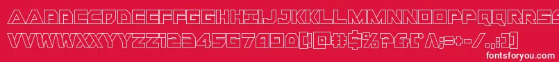 Libertyislandout-fontti – valkoiset fontit punaisella taustalla