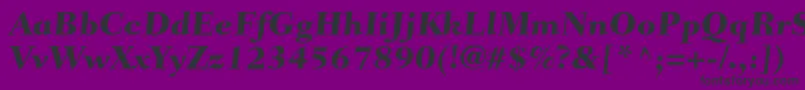 FairfieldltstdCaptionheavy Font – Black Fonts on Purple Background