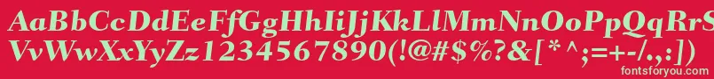 FairfieldltstdCaptionheavy Font – Green Fonts on Red Background