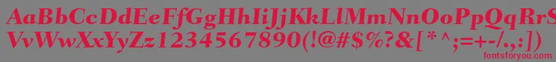 FairfieldltstdCaptionheavy Font – Red Fonts on Gray Background