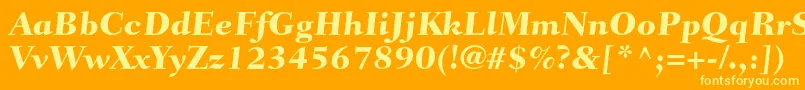 fuente FairfieldltstdCaptionheavy – Fuentes Amarillas Sobre Fondo Naranja