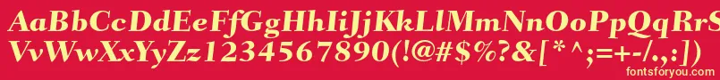 FairfieldltstdCaptionheavy Font – Yellow Fonts on Red Background