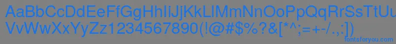 TexgyreherosRegular Font – Blue Fonts on Gray Background