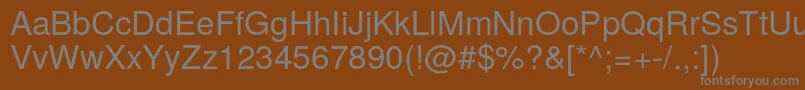 TexgyreherosRegular Font – Gray Fonts on Brown Background