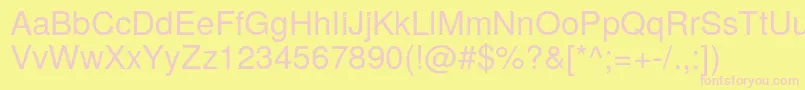 TexgyreherosRegular Font – Pink Fonts on Yellow Background