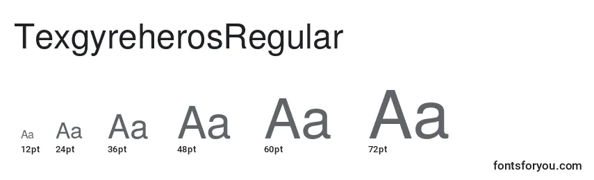 TexgyreherosRegular Font Sizes