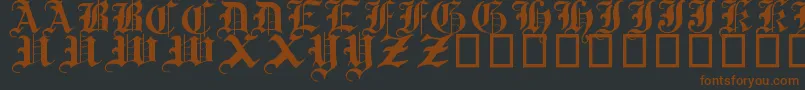 TraditionalGothic17thC Font – Brown Fonts on Black Background