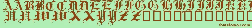 TraditionalGothic17thC Font – Brown Fonts on Green Background