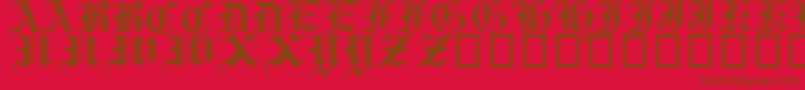 TraditionalGothic17thC Font – Brown Fonts on Red Background