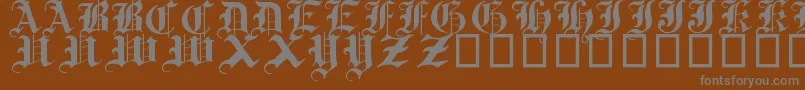 Saiba mais sobre a fonte TraditionalGothic17thC Fonte TraditionalGothic17thC – fontes cinzas em um fundo marrom