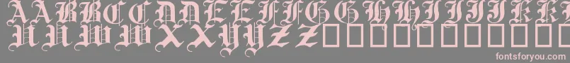 TraditionalGothic17thC Font – Pink Fonts on Gray Background