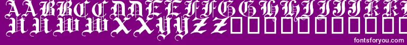 fuente TraditionalGothic17thC – Fuentes Blancas Sobre Fondo Morado
