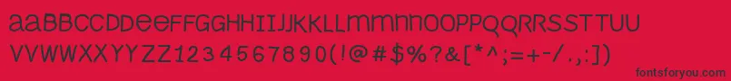 Monomouse Font – Black Fonts on Red Background