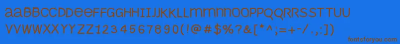 Monomouse Font – Brown Fonts on Blue Background