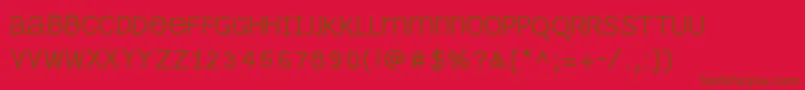 Monomouse Font – Brown Fonts on Red Background