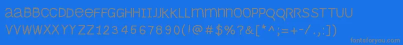 Monomouse Font – Gray Fonts on Blue Background