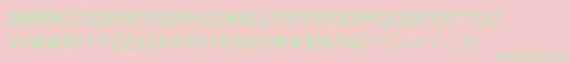 Monomouse Font – Green Fonts on Pink Background
