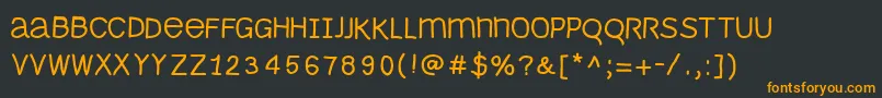 フォントMonomouse – 黒い背景にオレンジの文字