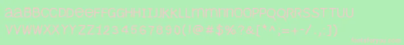 Monomouse Font – Pink Fonts on Green Background