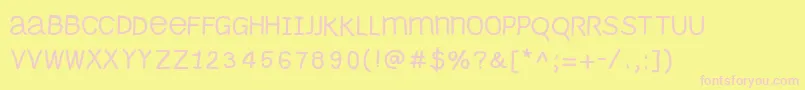 Monomouse Font – Pink Fonts on Yellow Background