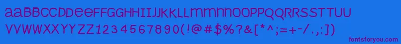 Monomouse Font – Purple Fonts on Blue Background