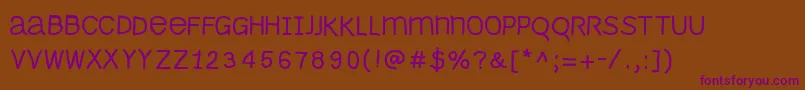 Monomouse Font – Purple Fonts on Brown Background