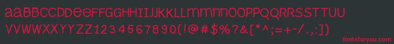Monomouse Font – Red Fonts on Black Background
